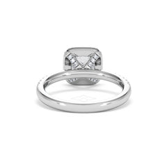 Beatrice GIA Diamond Halo Engagement Ring in Platinum 1.65ct G/VS