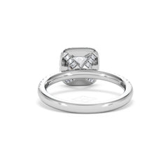Beatrice Lab Diamond Halo Engagement Ring in Platinum 1.65ct F/VS1