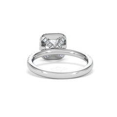 Beatrice Lab Diamond Halo Engagement Ring in Platinum 1.65ct F/VS1