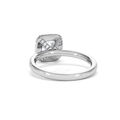 Beatrice GIA Diamond Halo Engagement Ring in Platinum 1.65ct G/VS