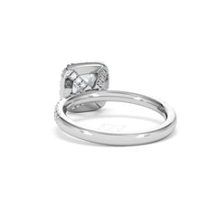 Beatrice GIA Diamond Halo Engagement Ring in Platinum 1.65ct G/VS