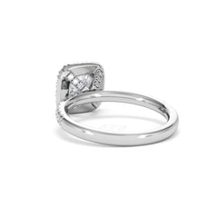 Beatrice GIA Diamond Halo Engagement Ring in Platinum 1.65ct G/VS
