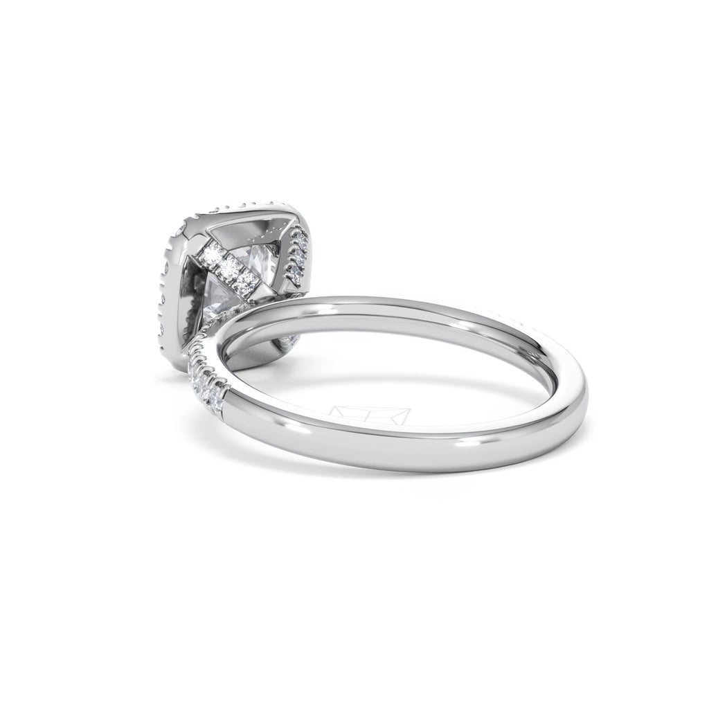 Beatrice Lab Diamond Halo Engagement Ring in Platinum 1.65ct F/VS1