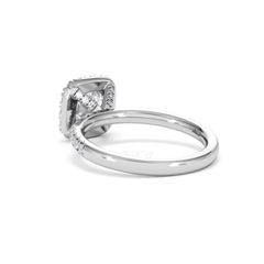 Beatrice GIA Diamond Halo Engagement Ring in Platinum 1.65ct G/VS