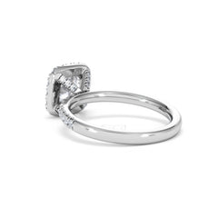 Beatrice GIA Diamond Halo Engagement Ring in Platinum 1.65ct G/VS