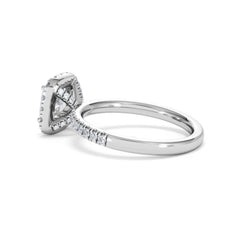 Beatrice GIA Diamond Halo Engagement Ring in Platinum 1.65ct G/VS