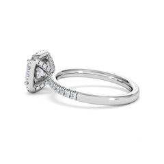 Beatrice GIA Diamond Halo Engagement Ring in Platinum 1.65ct G/VS