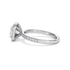 Beatrice GIA Diamond Halo Engagement Ring in Platinum 1.65ct G/VS