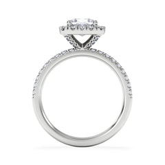 Beatrice GIA Diamond Halo Engagement Ring in Platinum 1.65ct G/VS