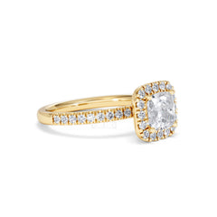 Beatrice Lab Diamond Halo Engagement Ring in 18K Gold 1.65ct F/VS1
