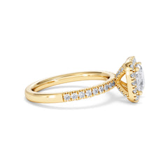 Beatrice Lab Diamond Halo Engagement Ring in 18K Gold 1.65ct F/VS1