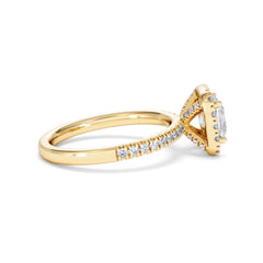 Beatrice Lab Diamond Halo Engagement Ring in 18K Gold 1.65ct F/VS1