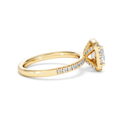 Beatrice Lab Diamond Halo Engagement Ring in 18K Gold 1.65ct F/VS1