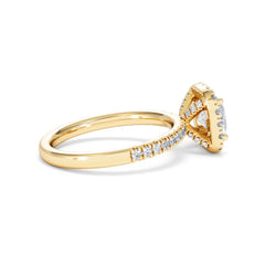 Beatrice GIA Diamond Halo Engagement Ring in 18K Gold 1.65ct G/SI2