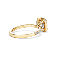Beatrice Lab Diamond Halo Engagement Ring in 18K Gold 1.65ct F/VS1