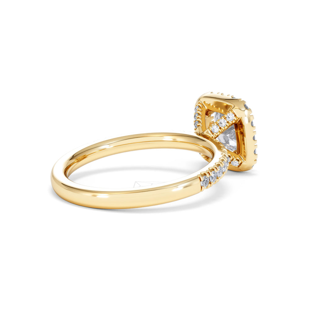 Beatrice Lab Diamond Halo Engagement Ring in 18K Gold 1.65ct F/VS1