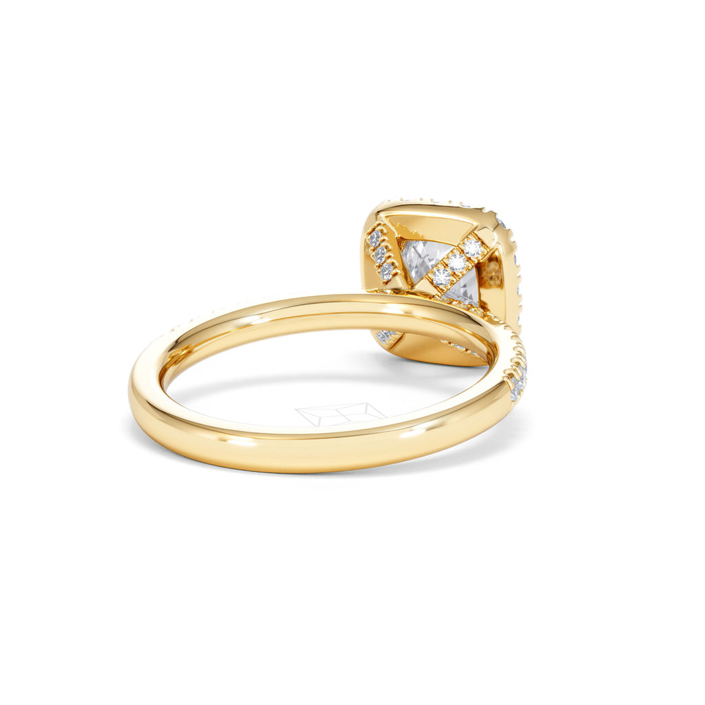 Beatrice Lab Diamond Halo Engagement Ring in 18K Gold 1.65ct F/VS1