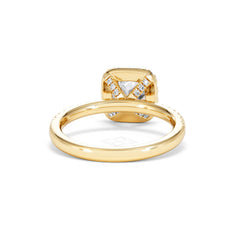 Beatrice GIA Diamond Halo Engagement Ring in 18K Gold 1.65ct G/SI2
