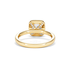 Beatrice GIA Diamond Halo Engagement Ring in 18K Gold 1.65ct G/SI2