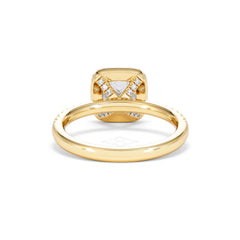 Beatrice GIA Diamond Halo Engagement Ring in 18K Gold 1.65ct G/SI2