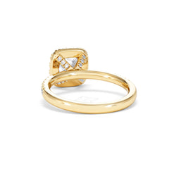 Beatrice GIA Diamond Halo Engagement Ring in 18K Gold 1.65ct G/SI2