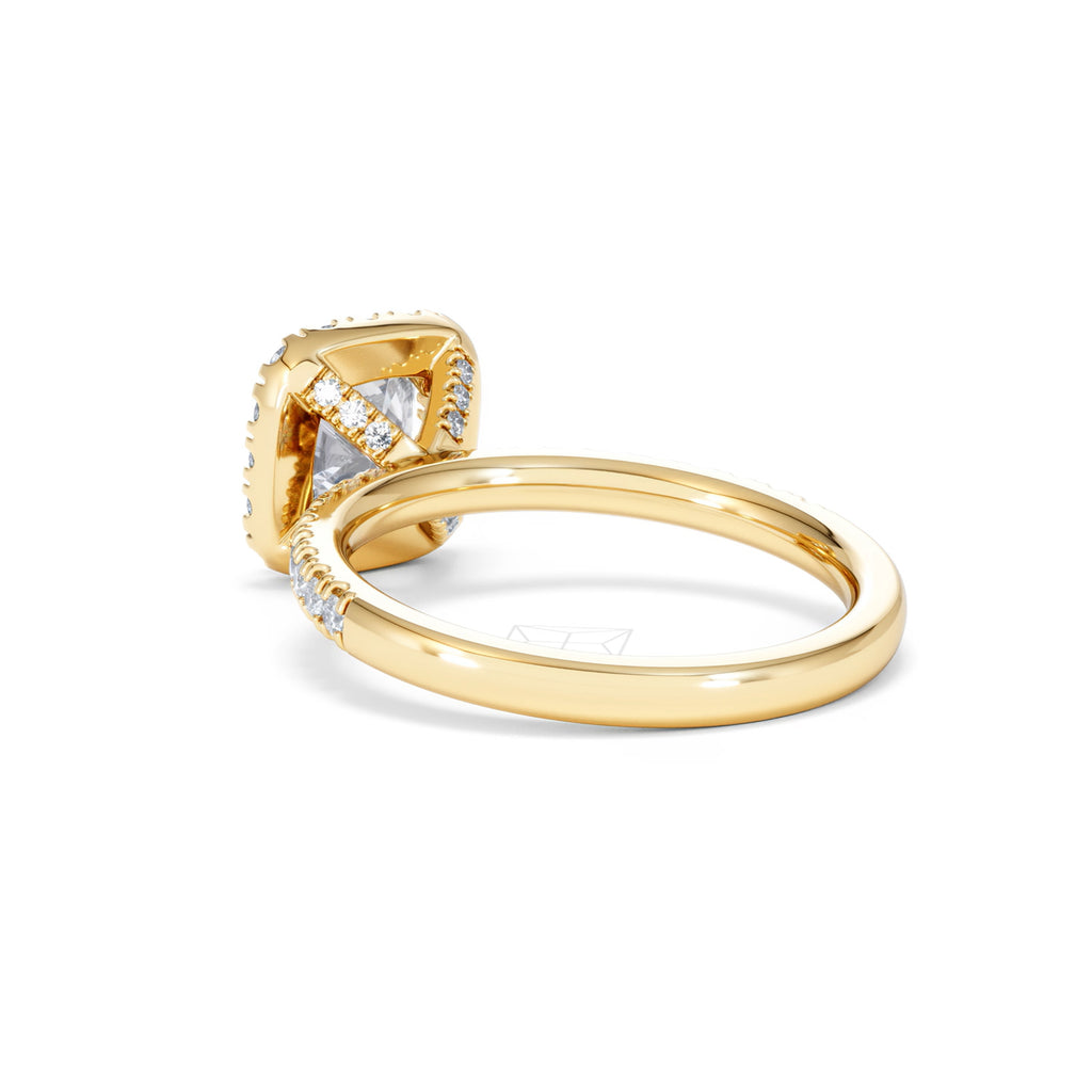 Beatrice Lab Diamond Halo Engagement Ring in 18K Gold 1.65ct F/VS1