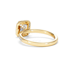Beatrice Lab Diamond Halo Engagement Ring in 18K Gold 1.65ct F/VS1