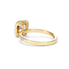 Beatrice GIA Diamond Halo Engagement Ring in 18K Gold 1.65ct G/SI2