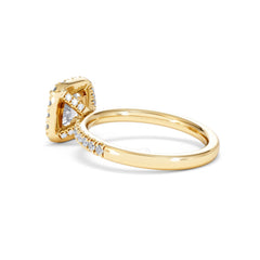 Beatrice GIA Diamond Halo Engagement Ring in 18K Gold 1.65ct G/SI2