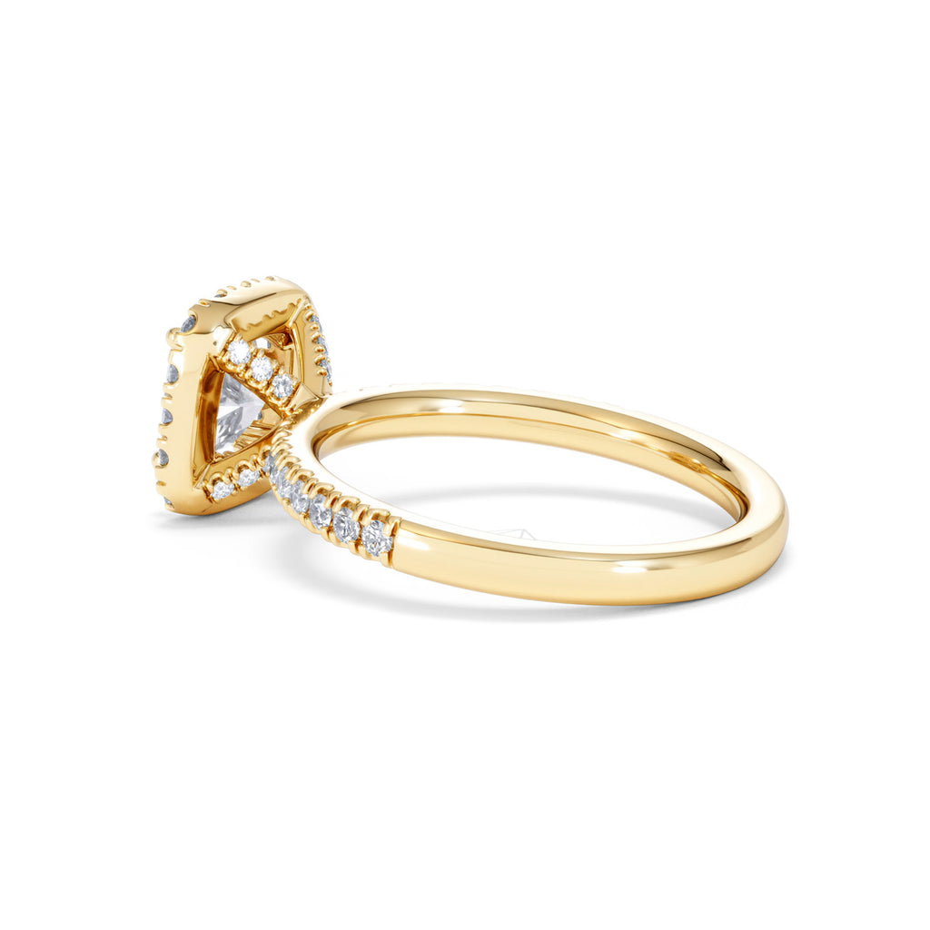 Beatrice Lab Diamond Halo Engagement Ring in 18K Gold 1.65ct F/VS1