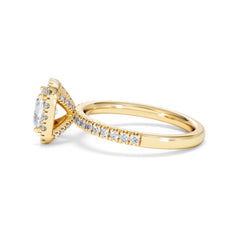 Beatrice Lab Diamond Halo Engagement Ring in 18K Gold 1.65ct F/VS1