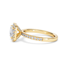 Beatrice Lab Diamond Halo Engagement Ring in 18K Gold 1.65ct F/VS1