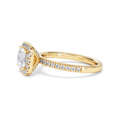 Beatrice Lab Diamond Halo Engagement Ring in 18K Gold 1.65ct F/VS1