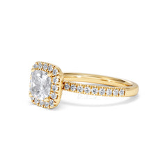 Beatrice Lab Diamond Halo Engagement Ring in 18K Gold 1.65ct F/VS1