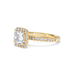 Beatrice Lab Diamond Halo Engagement Ring in 18K Gold 1.65ct F/VS1