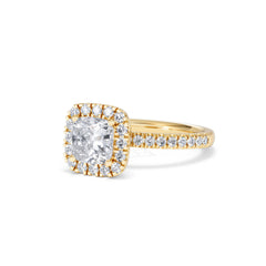 Beatrice Lab Diamond Halo Engagement Ring in 18K Gold 1.65ct F/VS1
