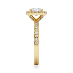 Beatrice Lab Diamond Halo Engagement Ring in 18K Gold 1.65ct F/VS1
