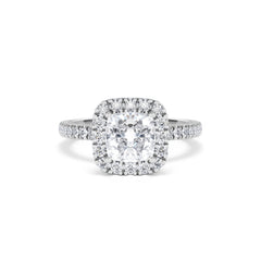 2.05ct Beatrice Lab Diamond Halo Engagement Ring in Platinum F/VS1