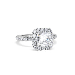 2.05ct Beatrice Lab Diamond Halo Engagement Ring in Platinum F/VS1