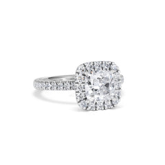 2.05ct Beatrice Lab Diamond Halo Engagement Ring in Platinum F/VS1
