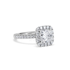 2.05ct Beatrice Lab Diamond Halo Engagement Ring in Platinum F/VS1