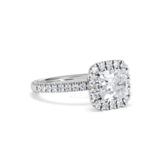 2.05ct Beatrice Lab Diamond Halo Engagement Ring in Platinum F/VS1