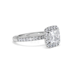 2.05ct Beatrice Lab Diamond Halo Engagement Ring in Platinum F/VS1