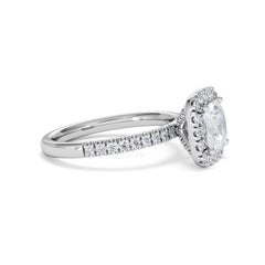 2.05ct Beatrice Lab Diamond Halo Engagement Ring in Platinum F/VS1