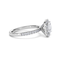2.05ct Beatrice Lab Diamond Halo Engagement Ring in Platinum F/VS1