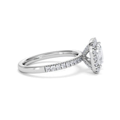 2.05ct Beatrice Lab Diamond Halo Engagement Ring in Platinum F/VS1