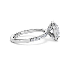 2.05ct Beatrice Lab Diamond Halo Engagement Ring in Platinum F/VS1