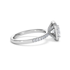 2.05ct Beatrice Lab Diamond Halo Engagement Ring in Platinum F/VS1