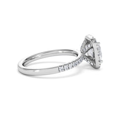 2.05ct Beatrice Lab Diamond Halo Engagement Ring in Platinum F/VS1