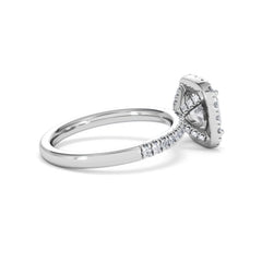 2.05ct Beatrice Lab Diamond Halo Engagement Ring in Platinum F/VS1